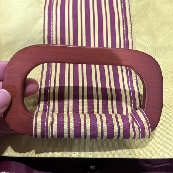 BACK TO BASICS LIME GREEN AND PURPLE TOTE - Picture 5 of 6